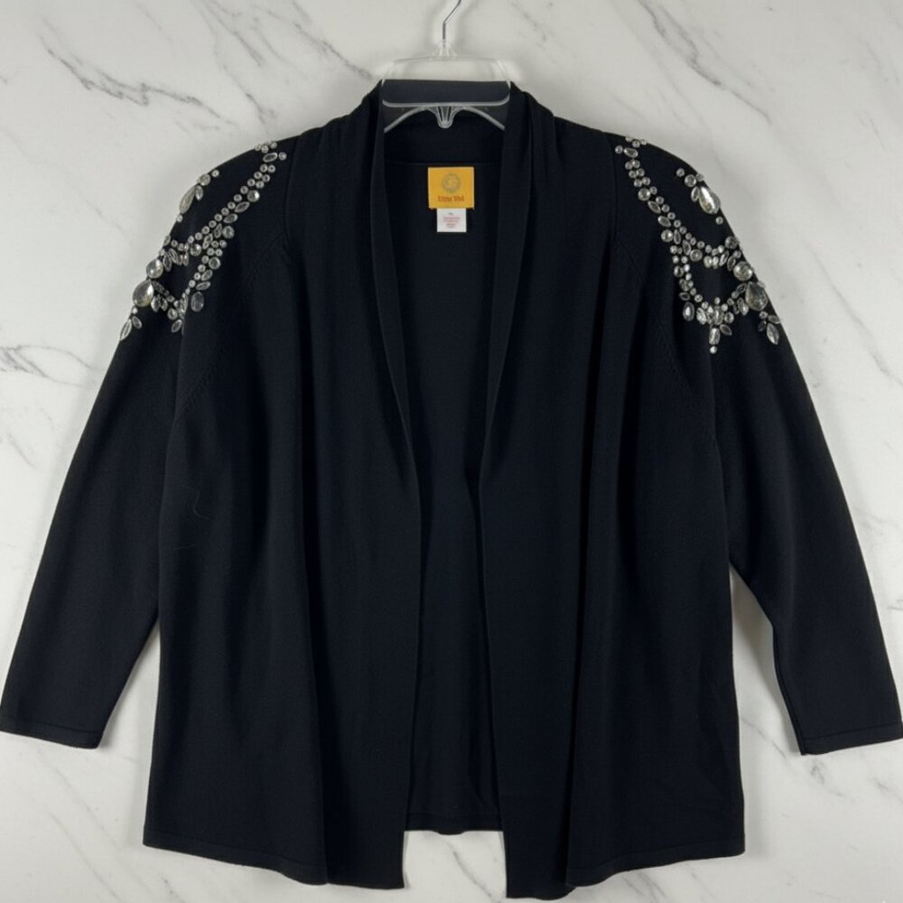 Rudy Rd Black Long Sleeve Women Jacket Tag Size XL